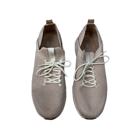 Dr Scholl’s Gypsy Sneaker Lace Up Taupe Size 11 Gym Shoe Stretch Knit Lifestyle - Picture 3 of 9